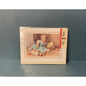 Victorian Repro blank Greeting Cards/envelopes Toddler Kitten Set of 10